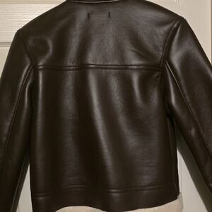Brown faux leather jacket